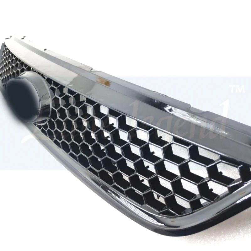 Fit for Ford Focus Sedan 2009-2012 Racing 2pcs GrillsABS Honeycomb Lacquer That Bake Up and Down Front Racing Grill