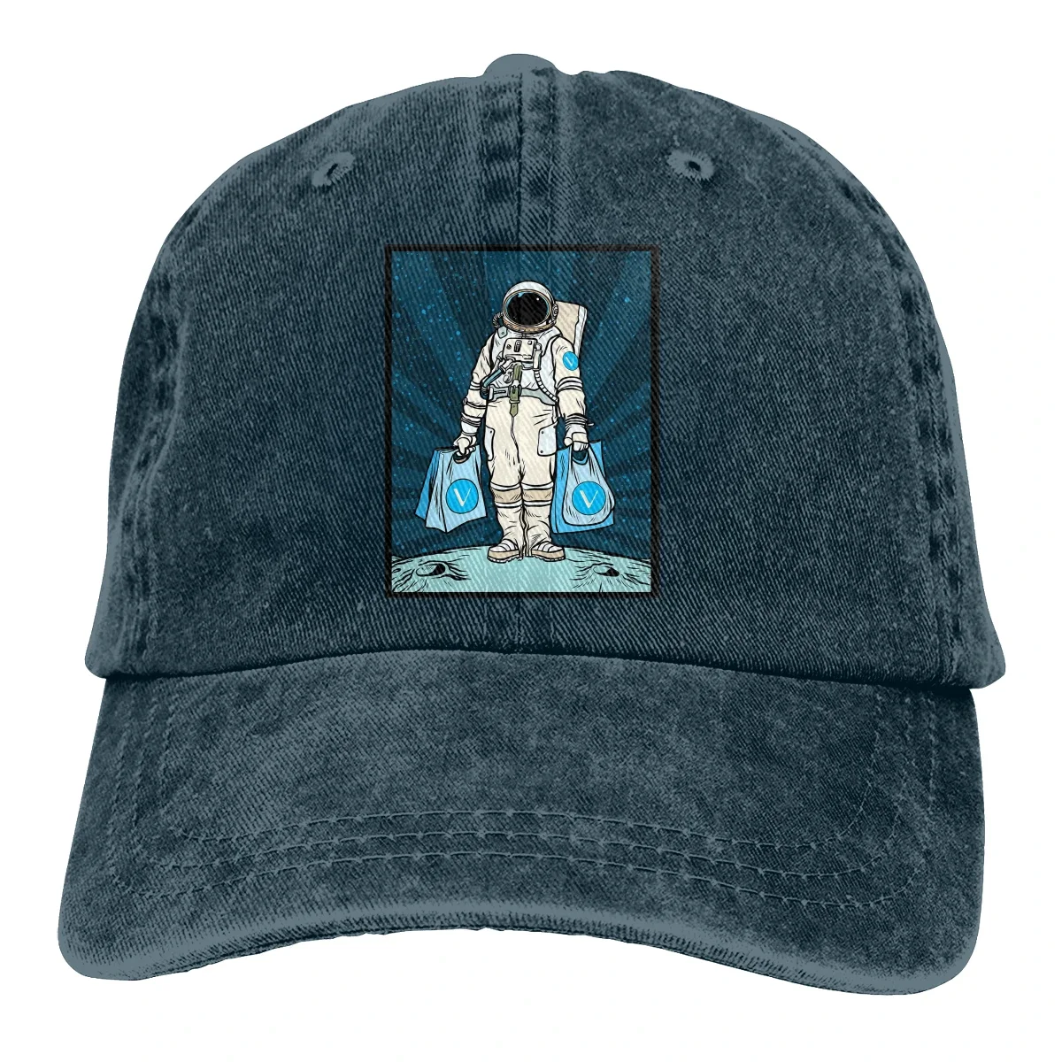 Astronaut Bags Are Full The Baseball Cap Peaked capt Sport Unisex Outdoor Custom VeChain Coin VET Cryptocurrency Hats