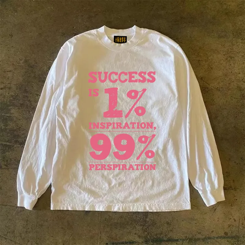Heavyweight Pure Cotton Long Sleeve T-Shirt Unisex Vintage Style Streetwear Breathable round Neck Pullover for Men And Women