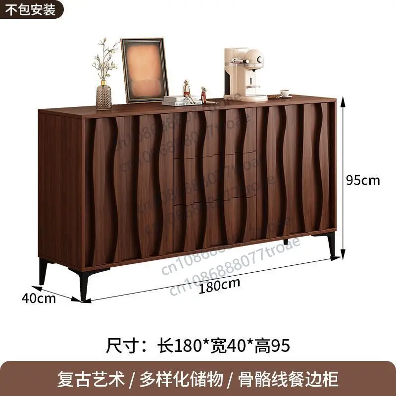 Vintage-style cabinet, sideboard, wall-integrated entryway wine cabinet