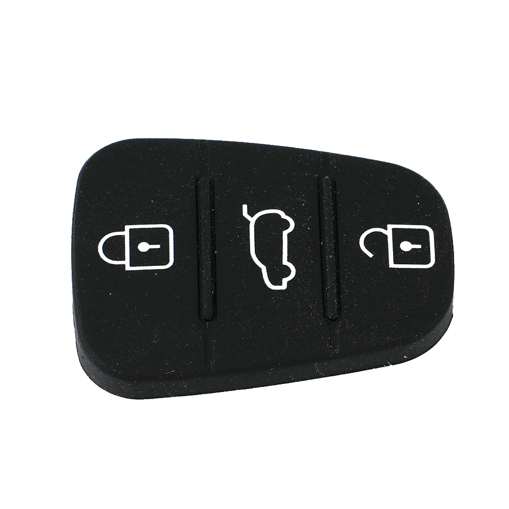 Carcasa de llave remota de coche, almohadilla de goma de repuesto, 3 botones, para Hyundai I10, I20, I30, Ix35, Ix20, Elantra