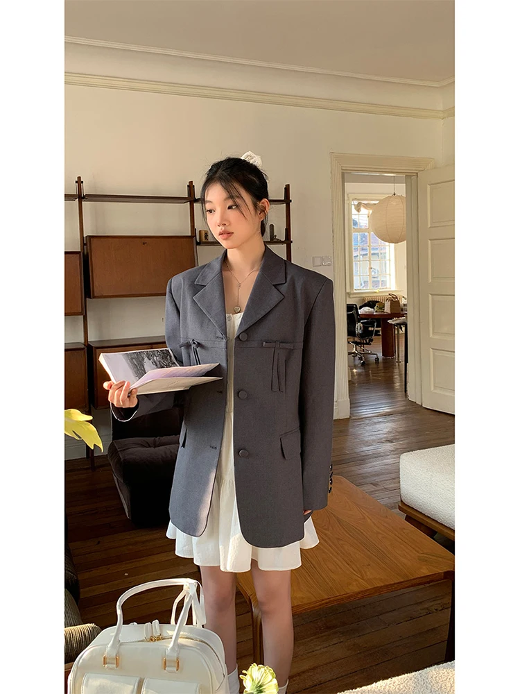 

ay Suit Jaet for Women Casual Ele Design Sensation Small ence Autumn New Arrival G Sle Commute Wind Straight ...