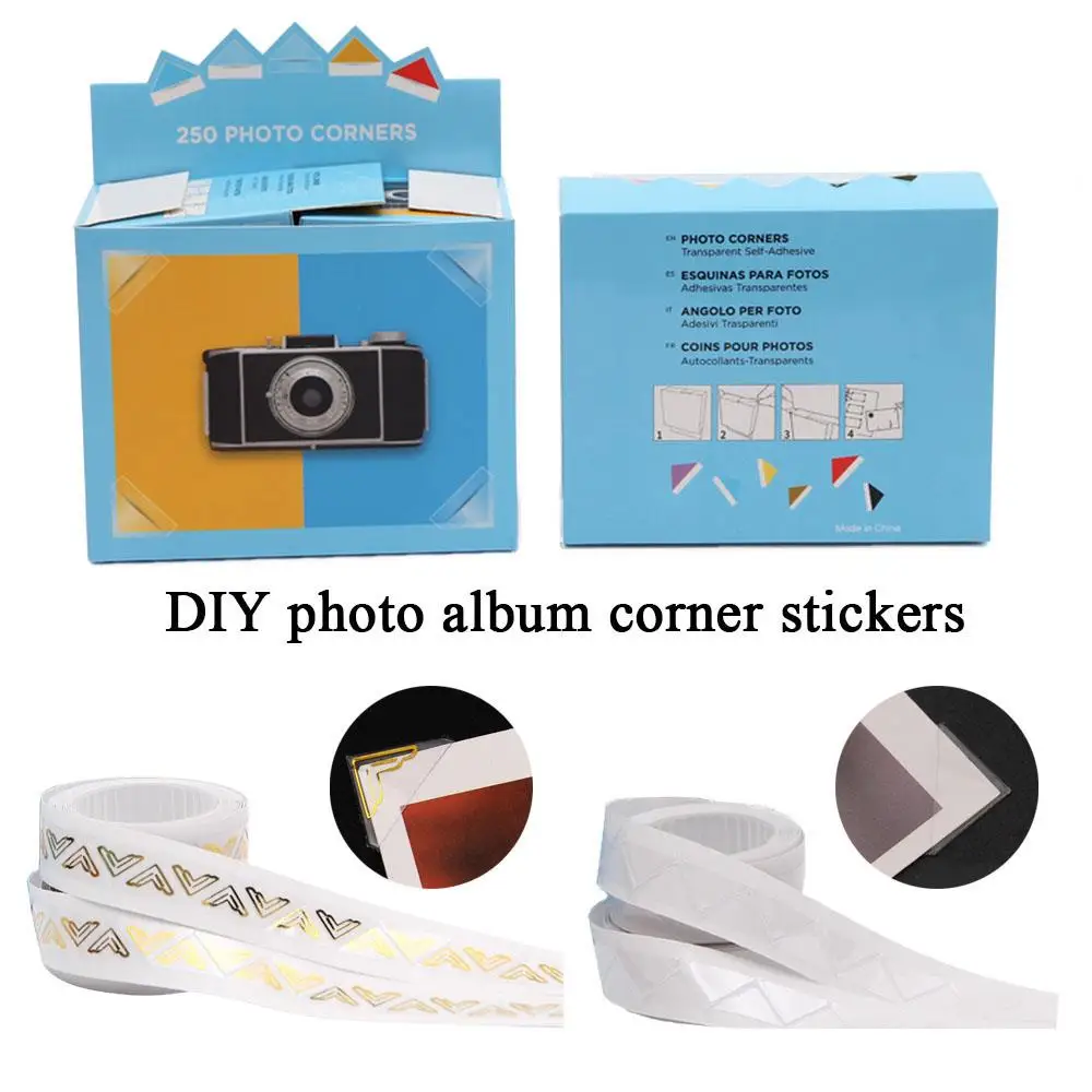 Paper Stickers Photo Corners Photo Album Accessory Scrapbooking Diary Decor Photo Corner Stickers Multi Purpose Adhesive DIY