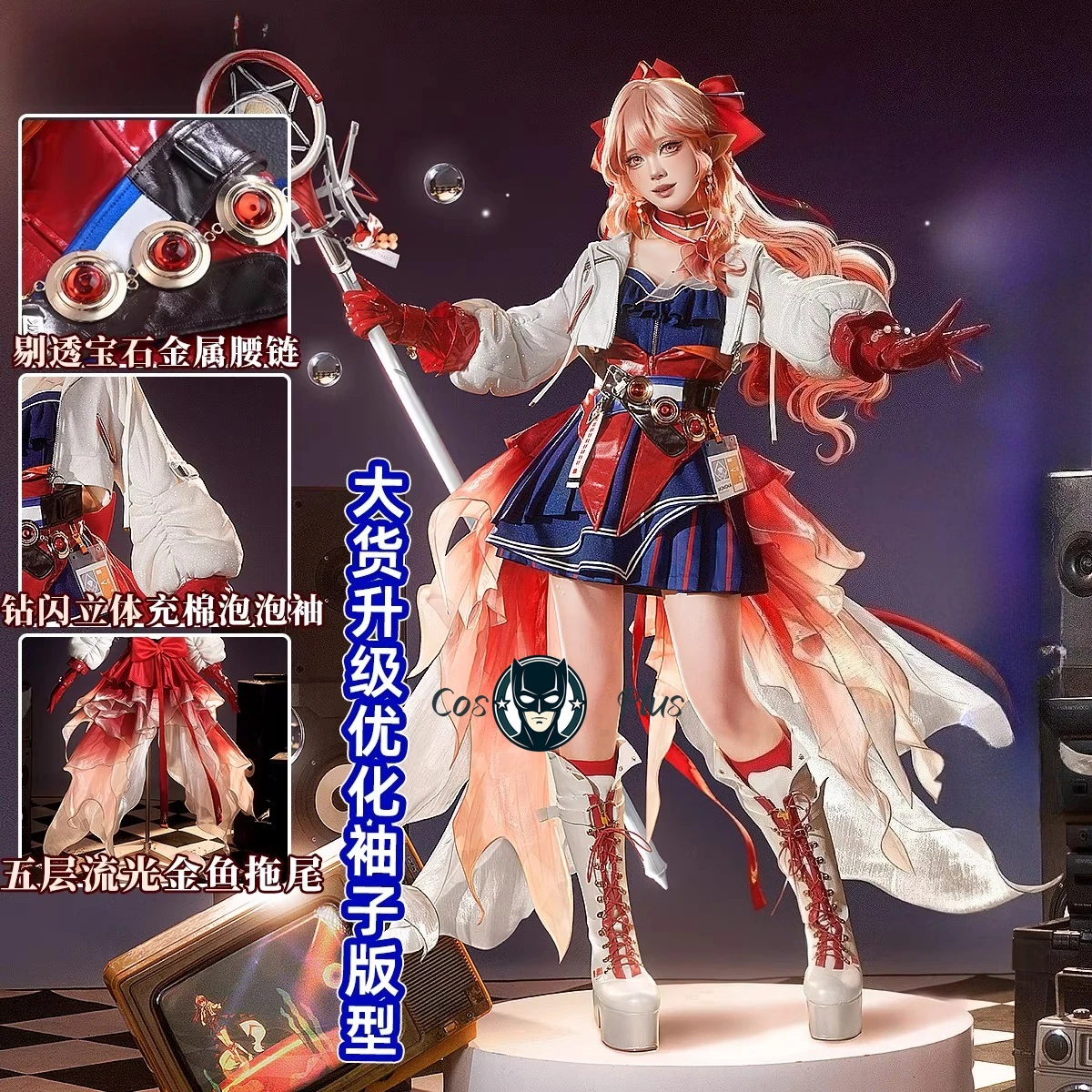 

Arknights Haruka Cosplay Costume Cos Game Uniform Sweet Dress Wig Shoes Clothes Full Set Performance Halloween Party
