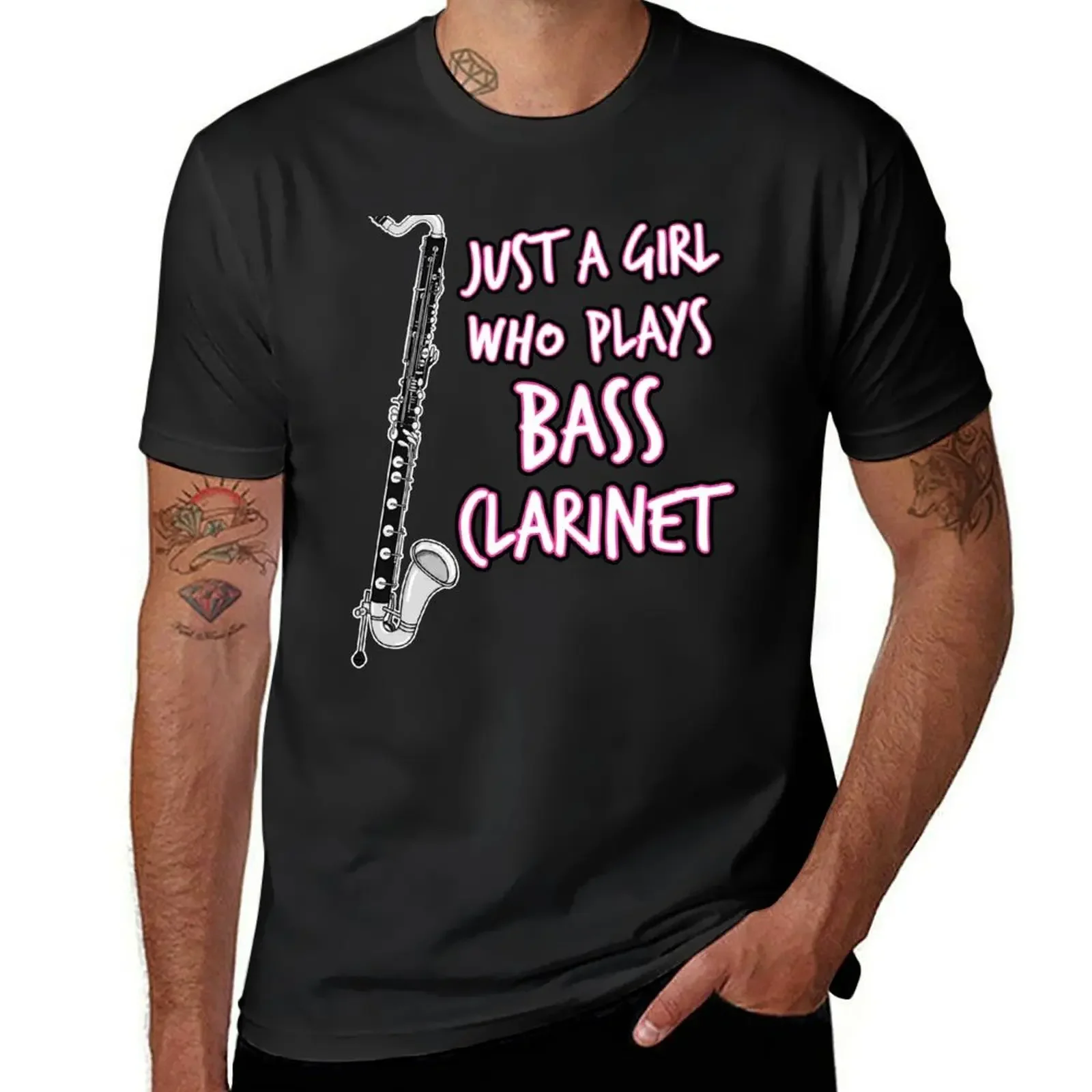 Just A Girl Who Plays Bass Clarinet Female Clarinetist T-Shirt cute clothes graphics mens big and tall t shirts