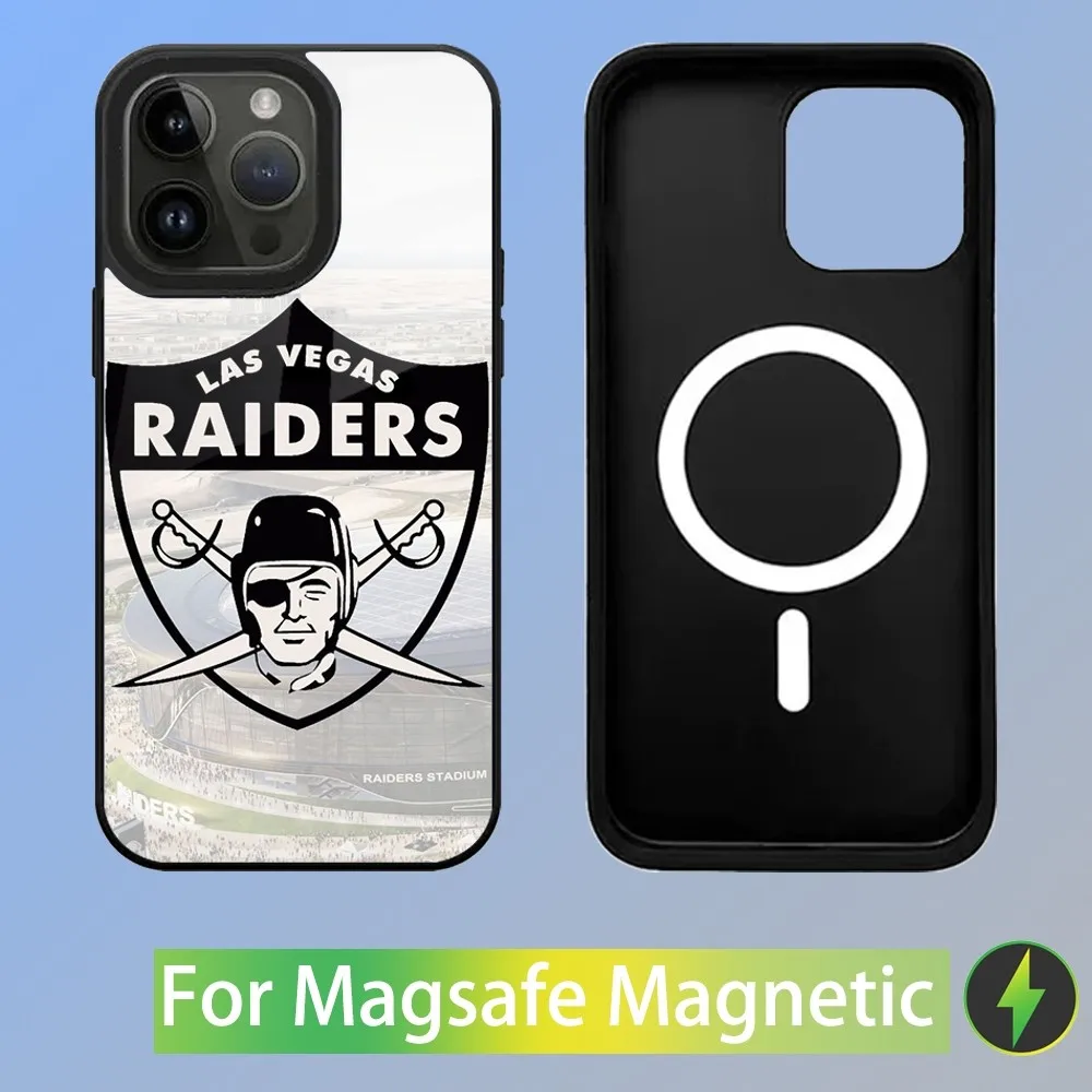 Oakland Raiders Phone Case For iPhone 15,14,13,12,11,Plus,Pro,Max Mini Magsafe Magnetic Wireless Charging