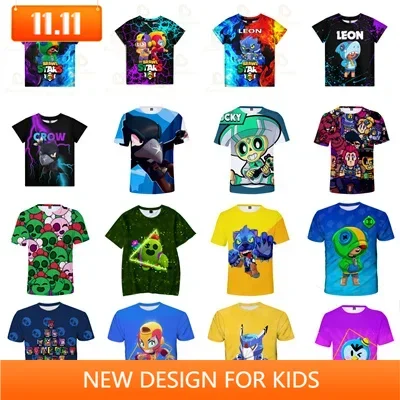 Boys Anime Figures Kids Summer T-shirt Tees Cartoon Characters Girls Cosplay Costumes T Shirt Christmas Halloween Gifts