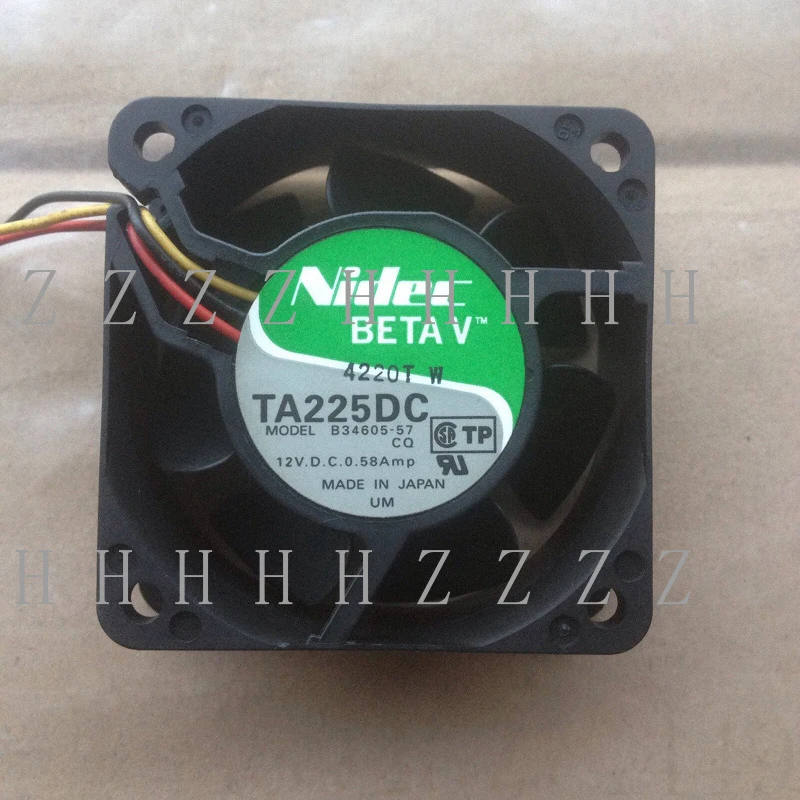 

Вентилятор охлаждения NIDEC TA225DC B34605-57 DC 12V 0.58A 6.96W 60*60*25мм, 3-контактный, 1 шт. # XR