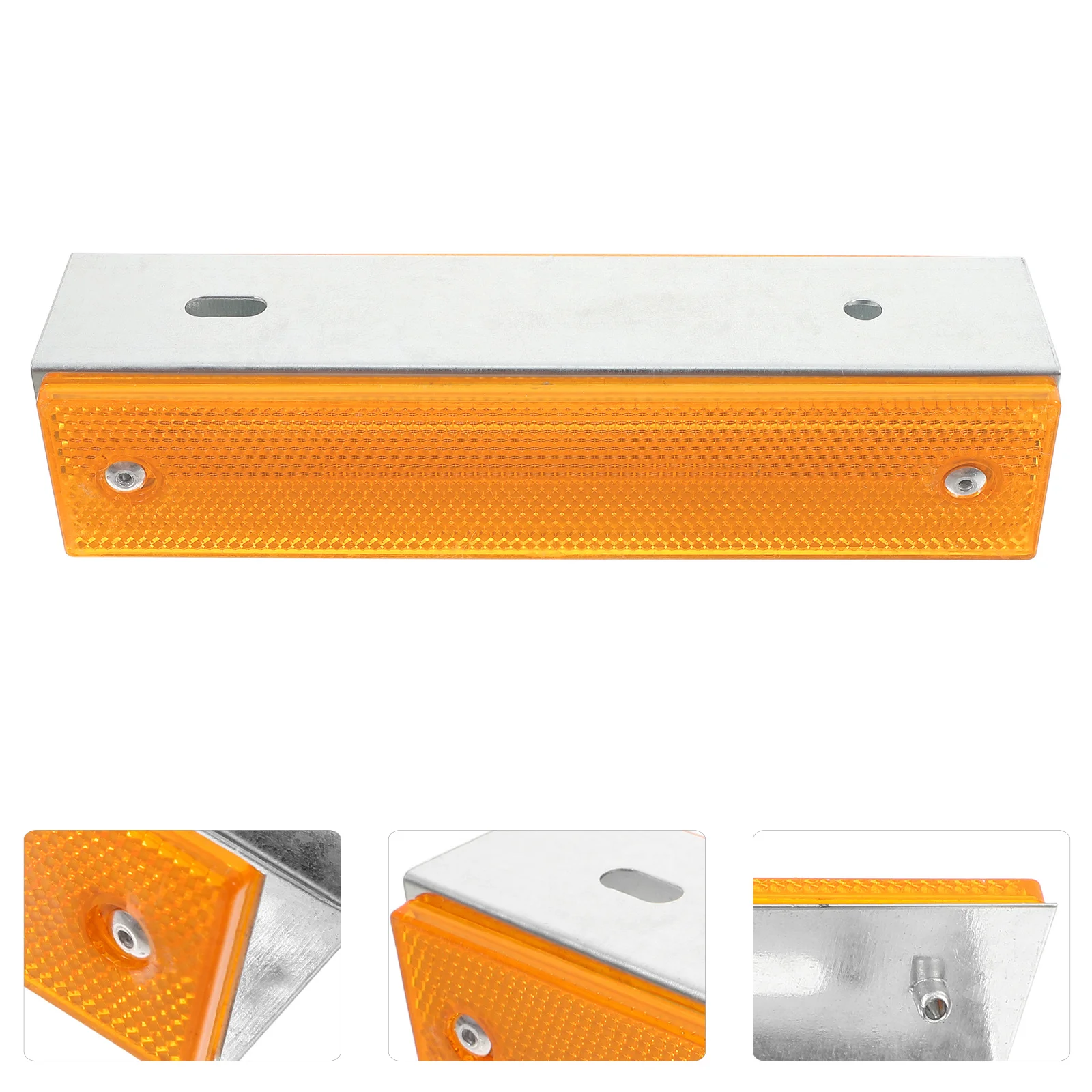 

2Pcs Rectangle Reflective Road Markers High Visibility Outdoor Pavement Safety Reflectors Traffic Control Warning Studs