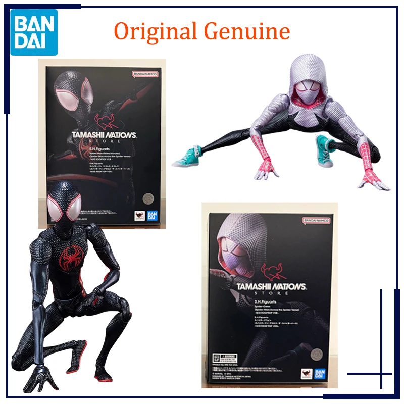 

Оригинальная подлинная модель Bandai Anime Spider-Man: Across the Spider-Verse TNT SHF Gwen Miles Morales, игрушки, экшн-фигурка, подарок для детей