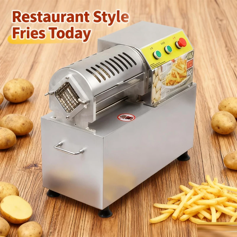

Электрическая машина для нарезки картофеля фри для картофеля, редиски, огурцов, резак для резки овощей из нержавеющей стали