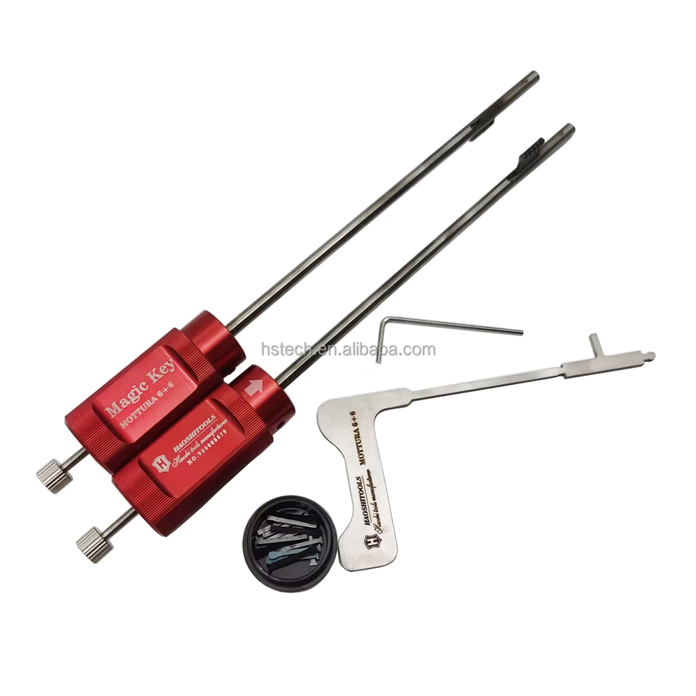 Hot Sale Automatic Magic Key For Double Bit Locks Lock Decoder Locksmith Lock Pick Set Mottura 6+6