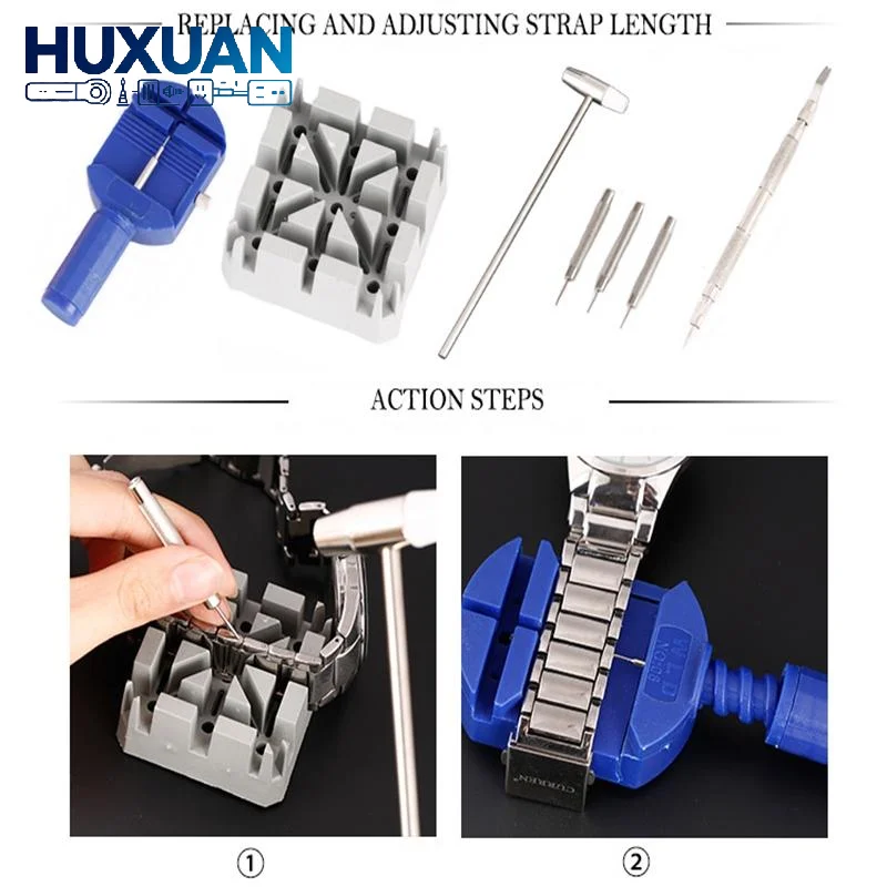 Durable Metal Watch Repair Tool Set Anti-rust Case Opener Band Pin Remover Screwdriver Spring Bar for Long Term Use
