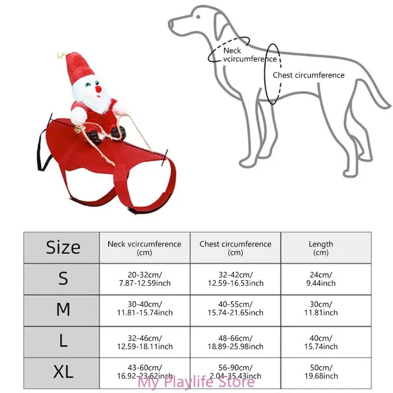 Easy Wear Pet Costume Christmas Pet Accessories Dog Santa Dolls Costume for Dog Cats Holiday Make Up images - 6