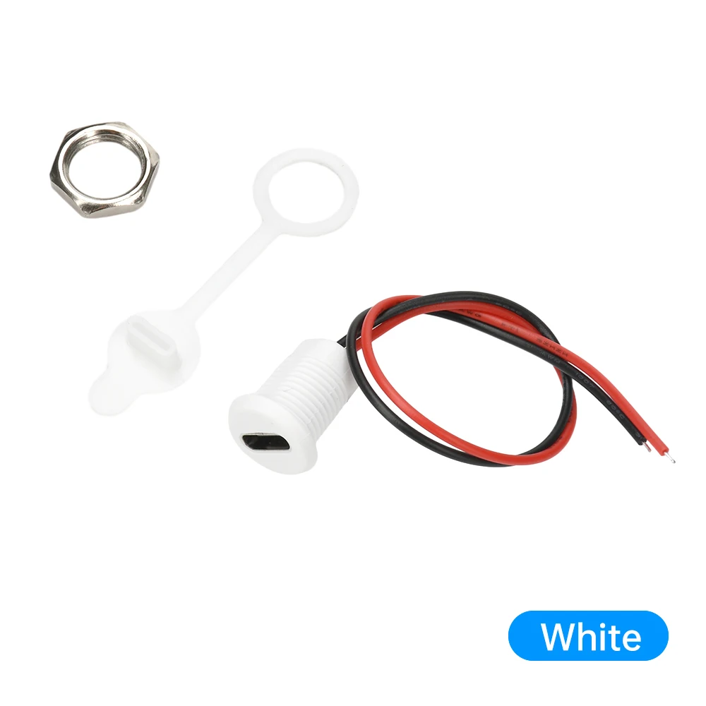 2Pin Draht USB Typ-c Wasserdichten Stecker Direkte kompression weibliche basis Buchse Lade Interface Mit Schweißen – Detail 12