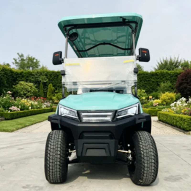 Top Quality 4 Seater Shooting Range Hunting Club Electric Golf Cart World Cup Argentina Blue And White Colour Seat With Headrest