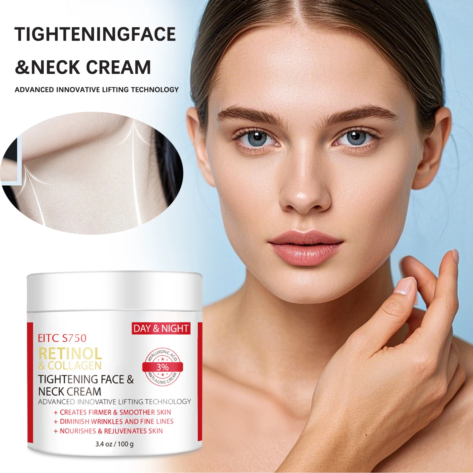

Retinol Collagen Tightening Face Neck Cream Lifting Firming Smooth Wrinkles for Moisturizer Whitening Brighten Skin Products