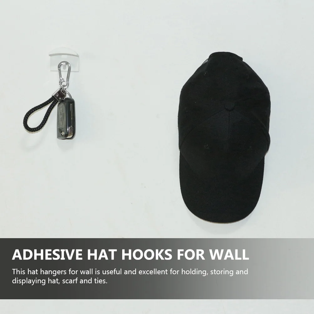 

15pcs Wall Hooks For Hats Hat Hooks Adhesive Coat Rack Hangers Plastic Self-adhesive Storage Solution