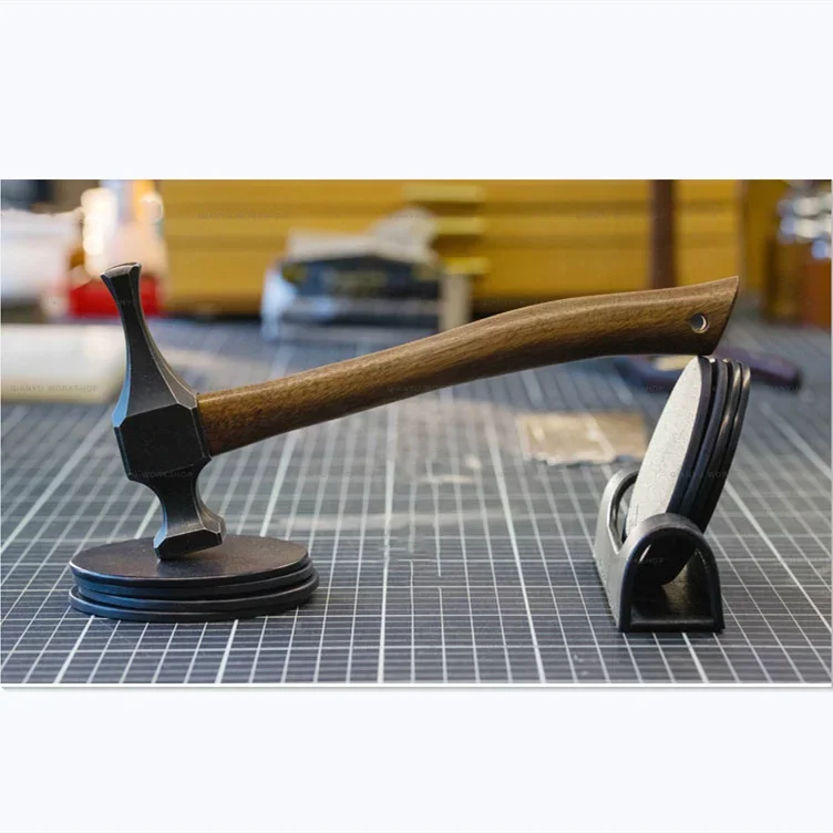 السلع الجلدية المصنوعة يدويا المطرقة غرزة التشطيب الضرب أدوات تسطيح الجلود نحت الأجهزة المطرقة