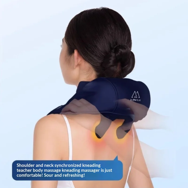  Miaojie R3mini Wireless Neck Shoulder Massager Heated Kneading Shiatsu Massage Shawl Cervical Back Massager for Neck Back