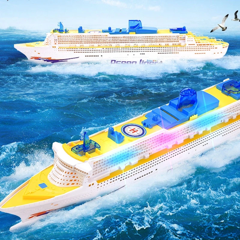 Nave modello per bambini nave a vapore elettrica giocattoli per bambini musica luce Ocean Liner barca da crociera bambini migliori giocattoli regalo di compleanno