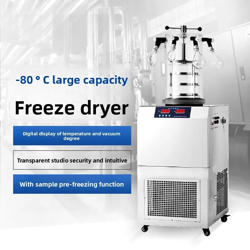 

Small Desktop Vacuum Laboratory Freeze Dryer FD-1D-80