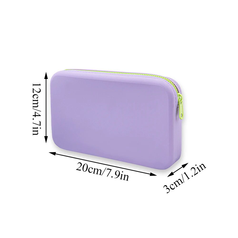 Small Square Silicone Cosmetic Storage Bag Large Capacity Travel Makeup Brush Holder Portable Cosmetic Waterproof Organizer