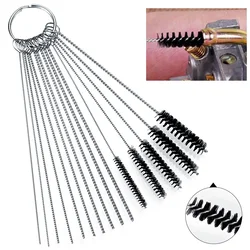 15PCS Car/Motorcycle Carburetors Carbon Dirt Jet Remove Cleaner Cleaning Wires Set Cleaning Needles Nylon Brushes Tool Kit