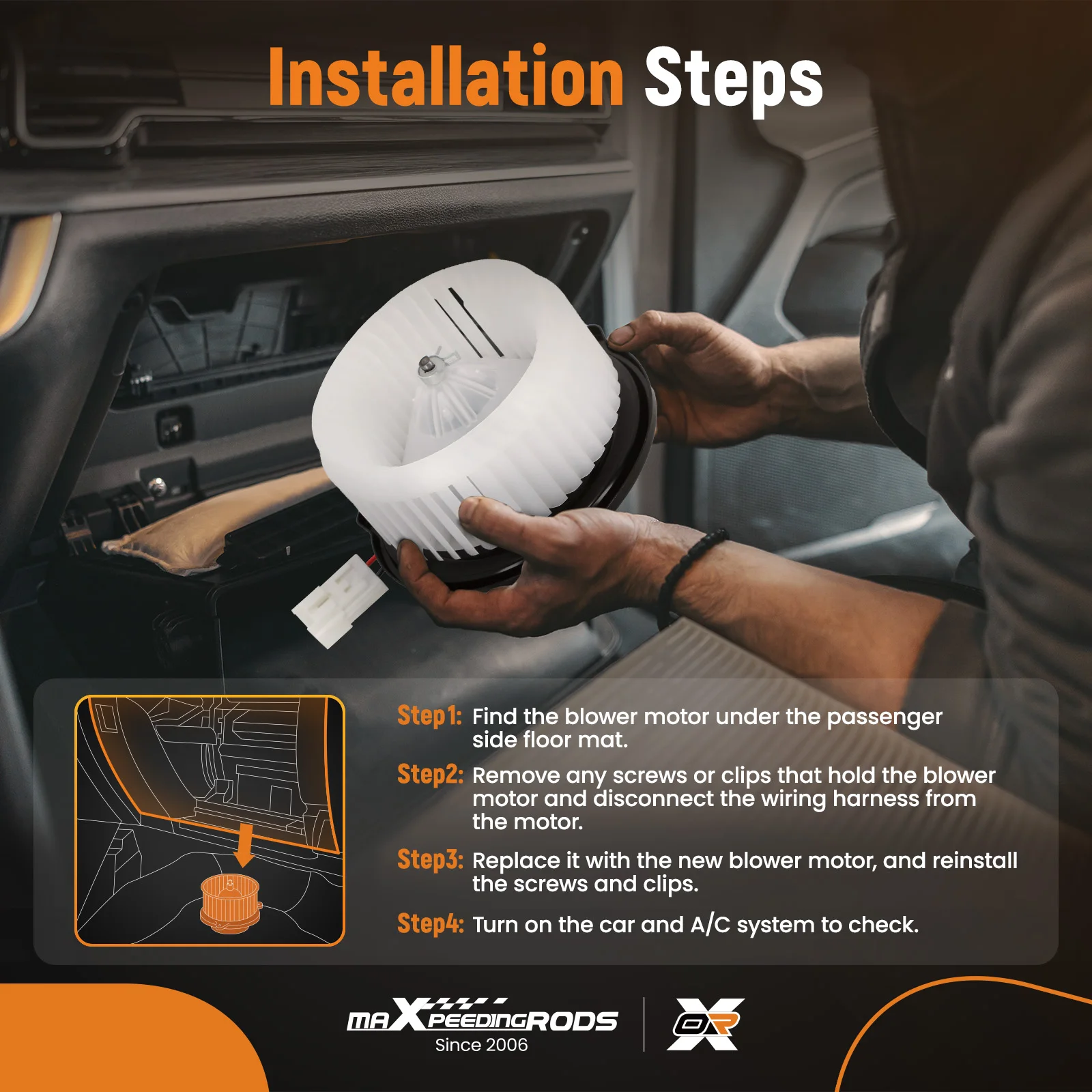 

Мотор вентилятора отопителя с защитной решеткой для Mazda 6 2019-2021 GHR161140A GHR161B10