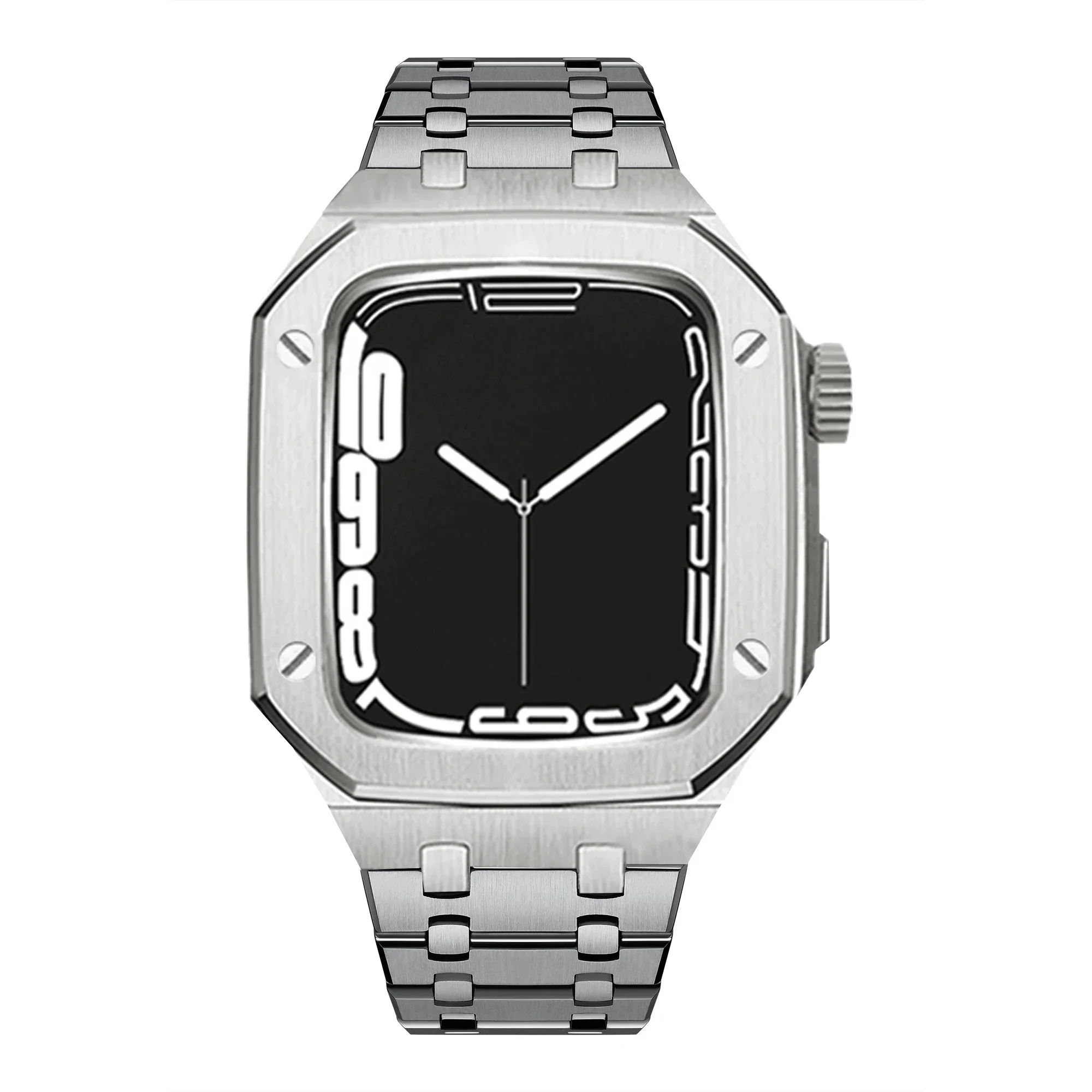 Premium Business Metall-Mod-Kit mit Armband und Lünette für Apple Watch Series 11-1 SE 46-40MM Herrenuhr-Zubehör – Detail 12