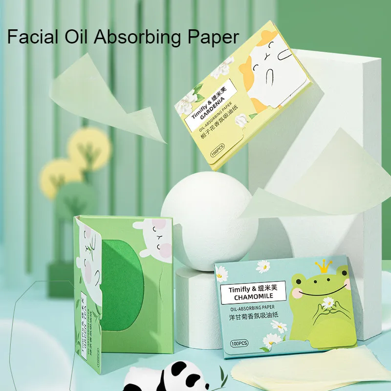 100 Pieces Fragrance Facial Oil-absorbing Paper for T-zone Oil Control