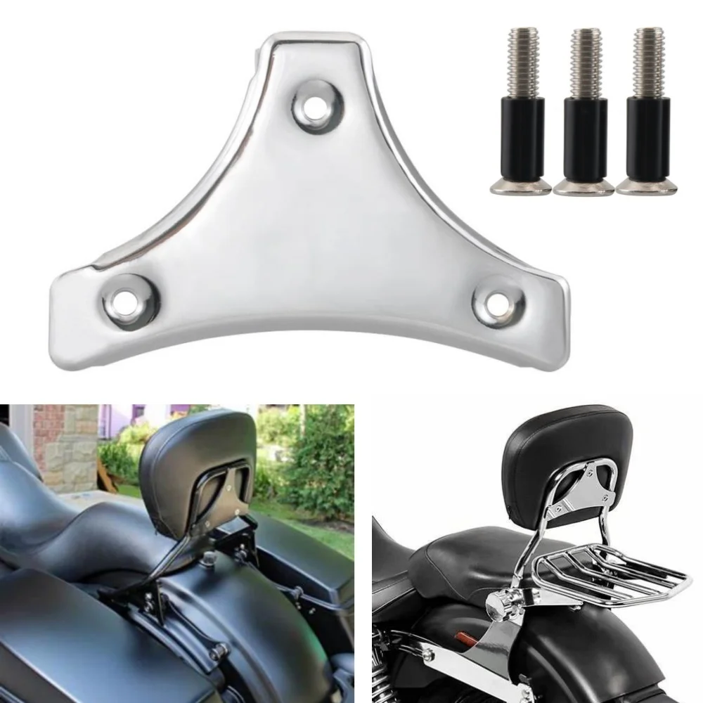 

Motorcycle Accessory Sissy Bar Backrest Pad Mount Plate Hardware Kit For Harley Touring Road King Electra Street Glide 2006-2008