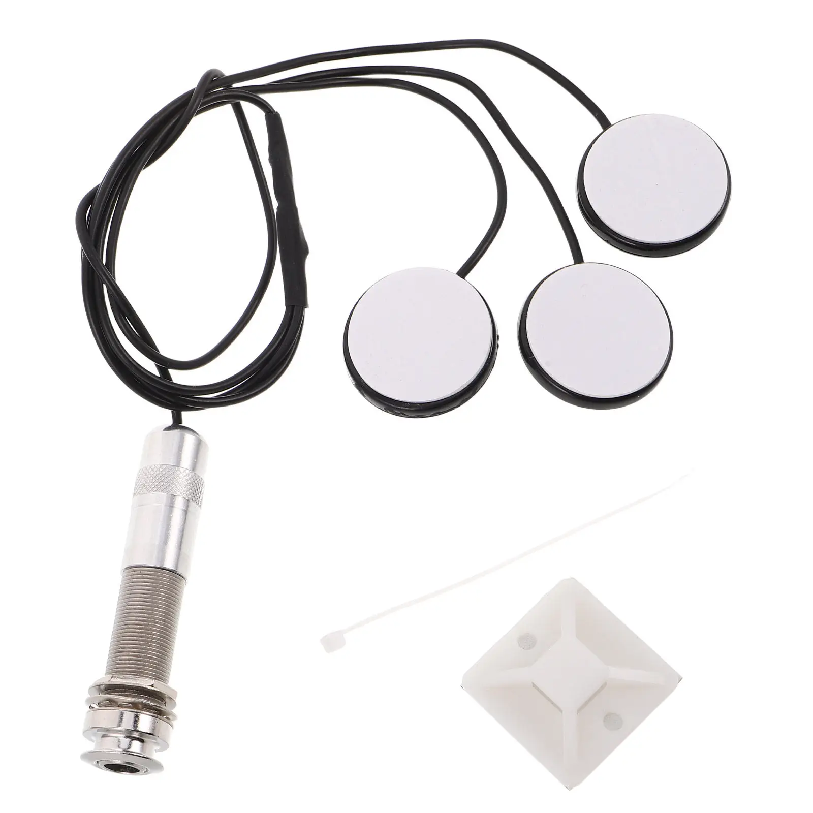 1Set 3-in-1 Piezo Pickup Transducer for Acoustic Guitar Ukulele Kalimba High Sensitivity Aluminum Tube Noise Reduction Easy