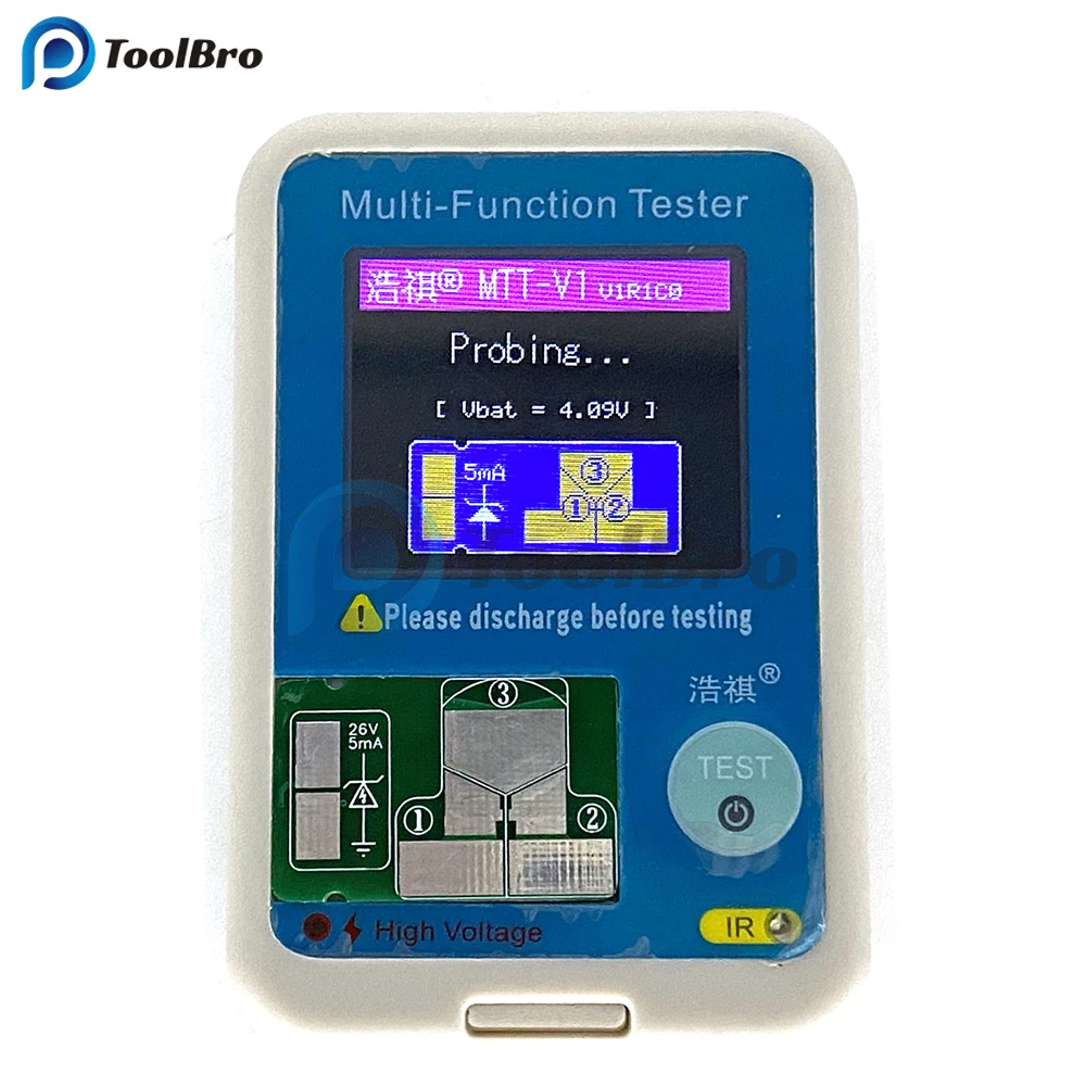 

MTT-V1 Digital Multi-Function Transistor Tester Diode Triode Capacitance Capacitor Resistor ESR SCR Inductance Meter Multimeter