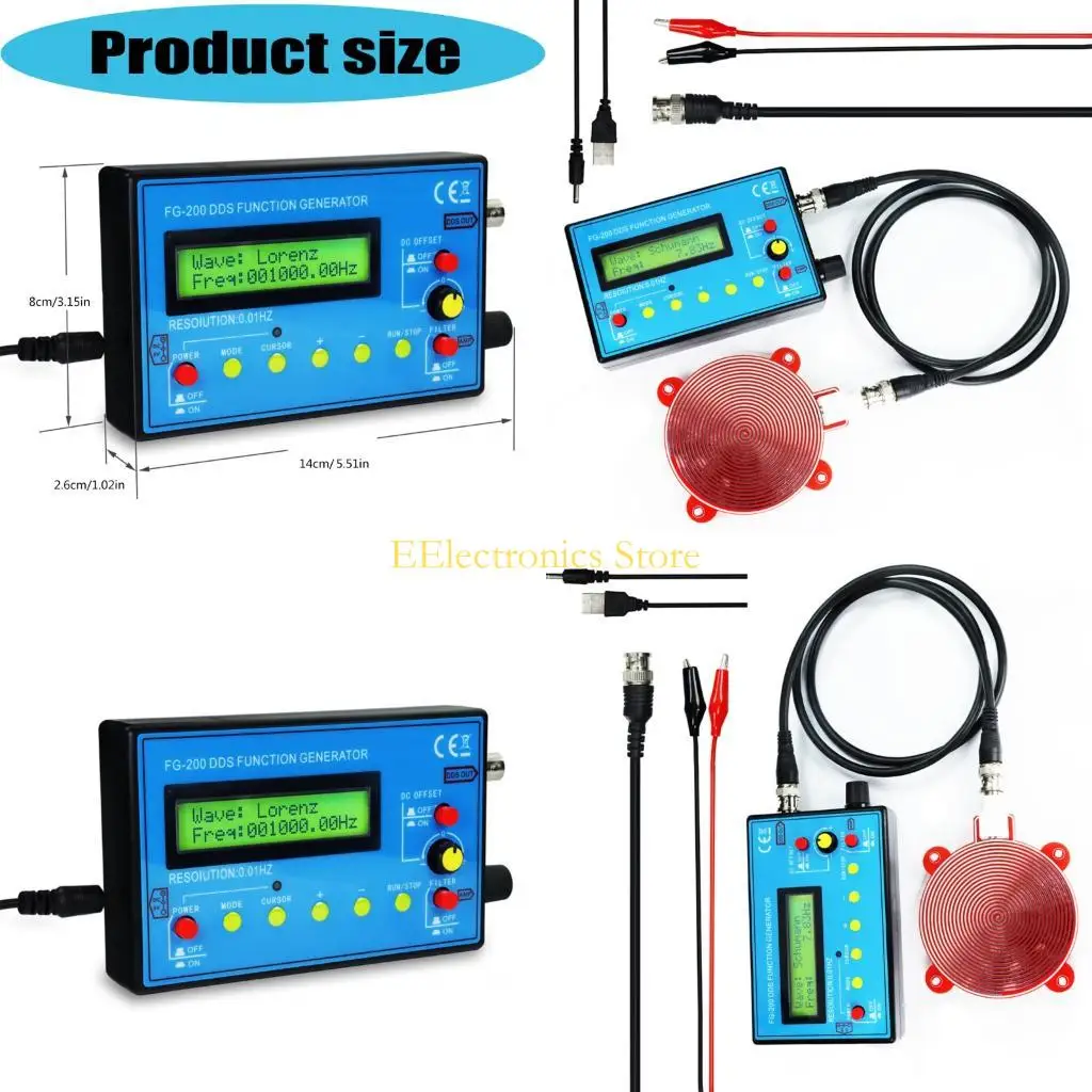

Модуль источника сигнала частоты B03C Precisions, 0,01 Гц, 500 кГц, выход, 15 типов волн, конструкция из АБС-пластика