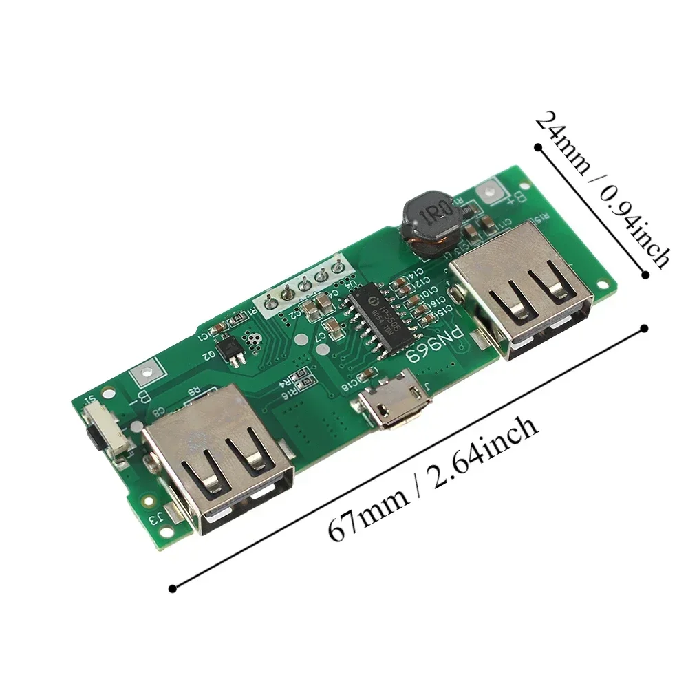 18650 Lithium Battery Charger Module USB 5V2.4A Micro/Type C USB LED Indicator Circuit Protection for DIY Mobile Charging Module