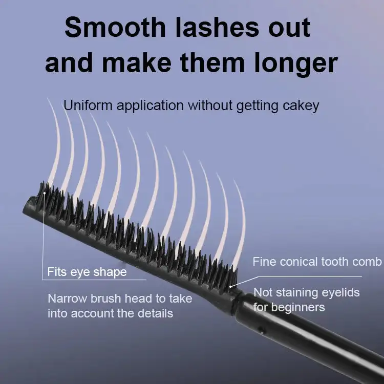 Mascara opaco in fibra di seta Pennello ultrafine per trucco Allunga le ciglia Mascara arricciante marrone nero ad asciugatura rapida impermeabile Comestic