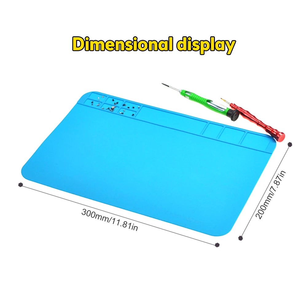 1PC 300*200mm Insulation Pad Heat-Resistant Silicon Soldering Mat Work Pad Solder Rework Repair Tool Station Pad Desk Platform