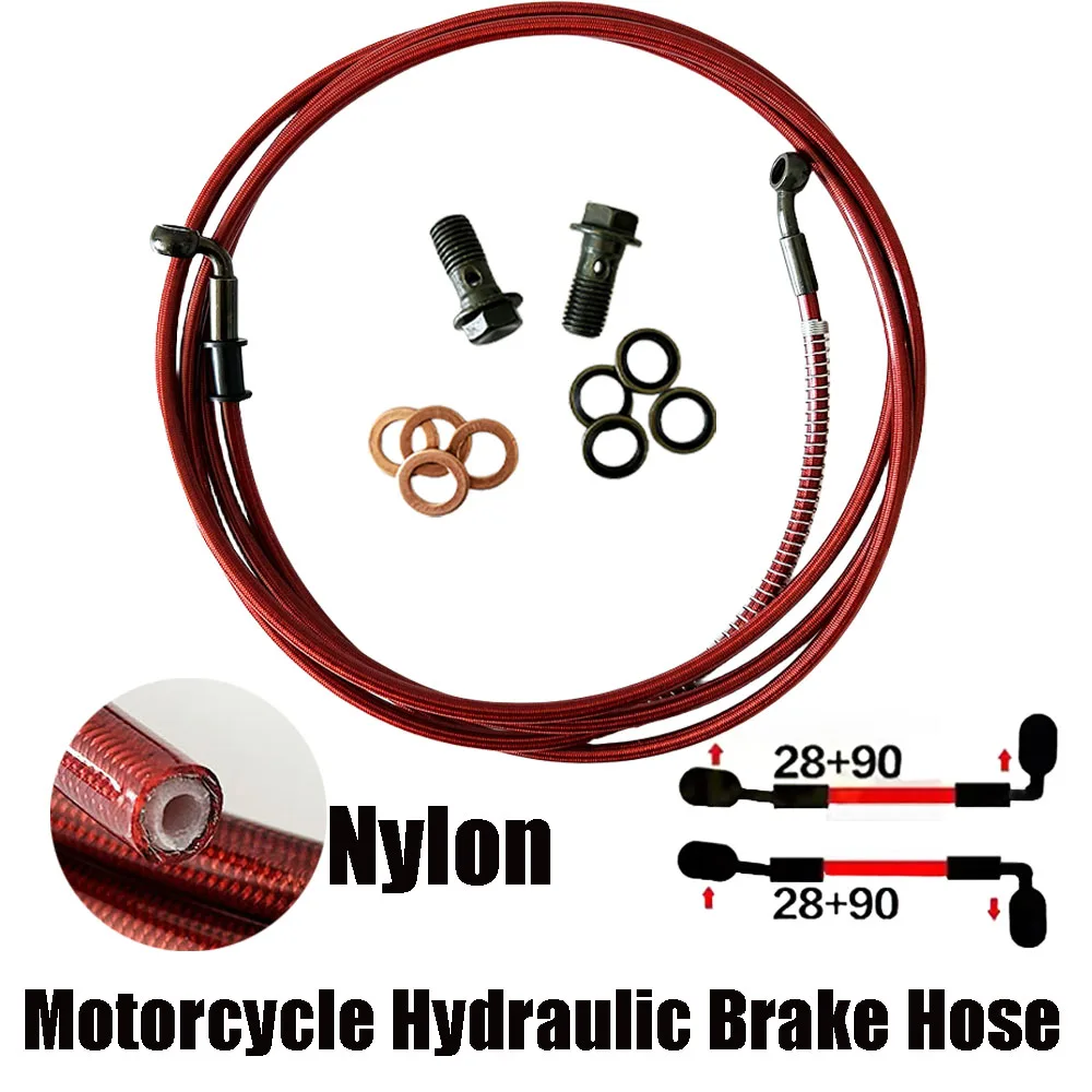 AN3 Dirt Bike Hydraulic Brake Line&Clutch Hose 100-5000mm Braided Steel M10 Banjo Bolts (1.0/1.25) For Husqvarna/Yamaha/Kawasaki