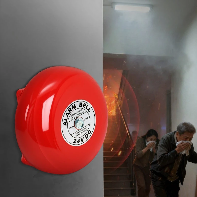 Fire Alarm Bell DC24V Alarm Factory Building Hotel Fire Escape Fire Alarm Electric Bell