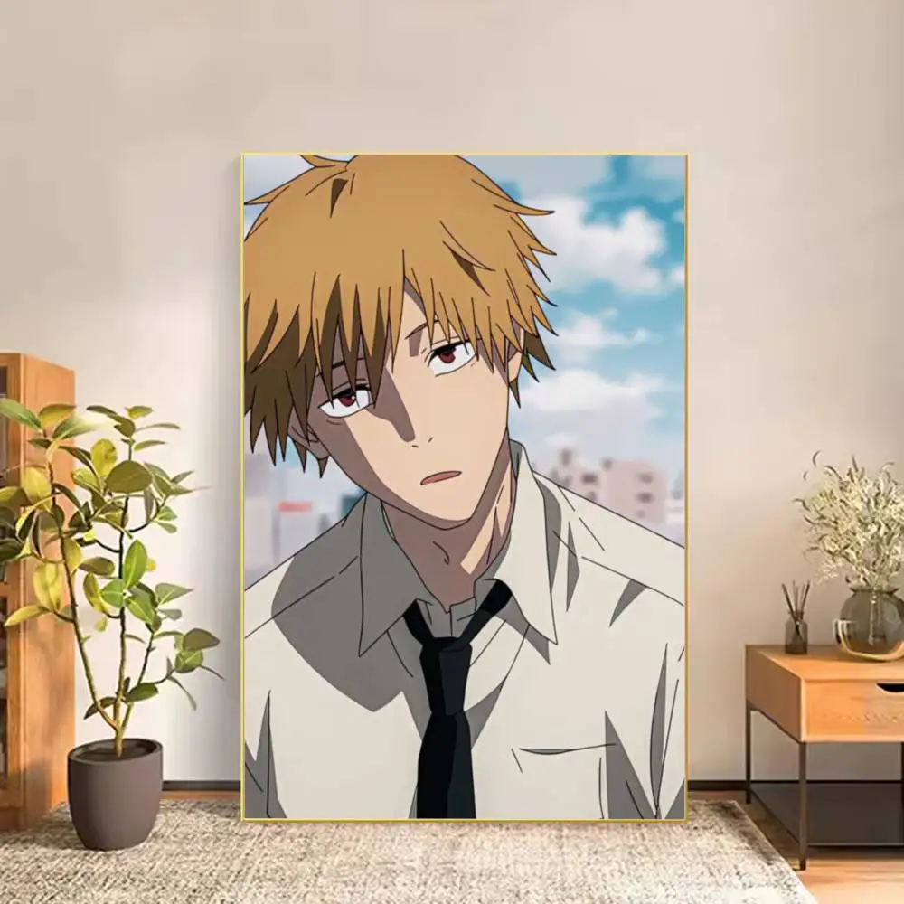 Anime C-Chainsaw M-Man Denji Poster Versatile HD Waterproof Wall Art Self-Adhesive Decor for Any Space Ideal Gift