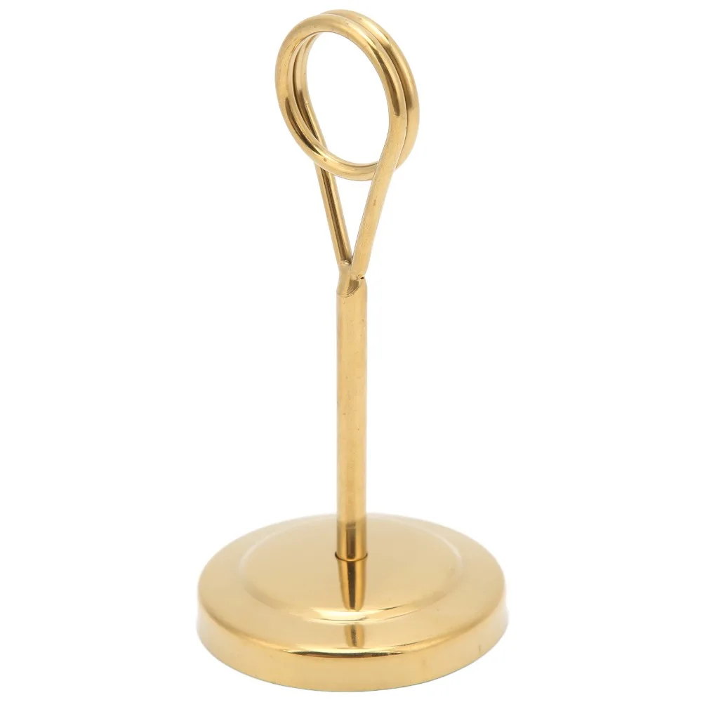 2Pcs Durable Gold Table Cardholder Multi-purpose Sturdy Metal Table Clip Non-Slip Stable Tabletop Menu Holder Wedding