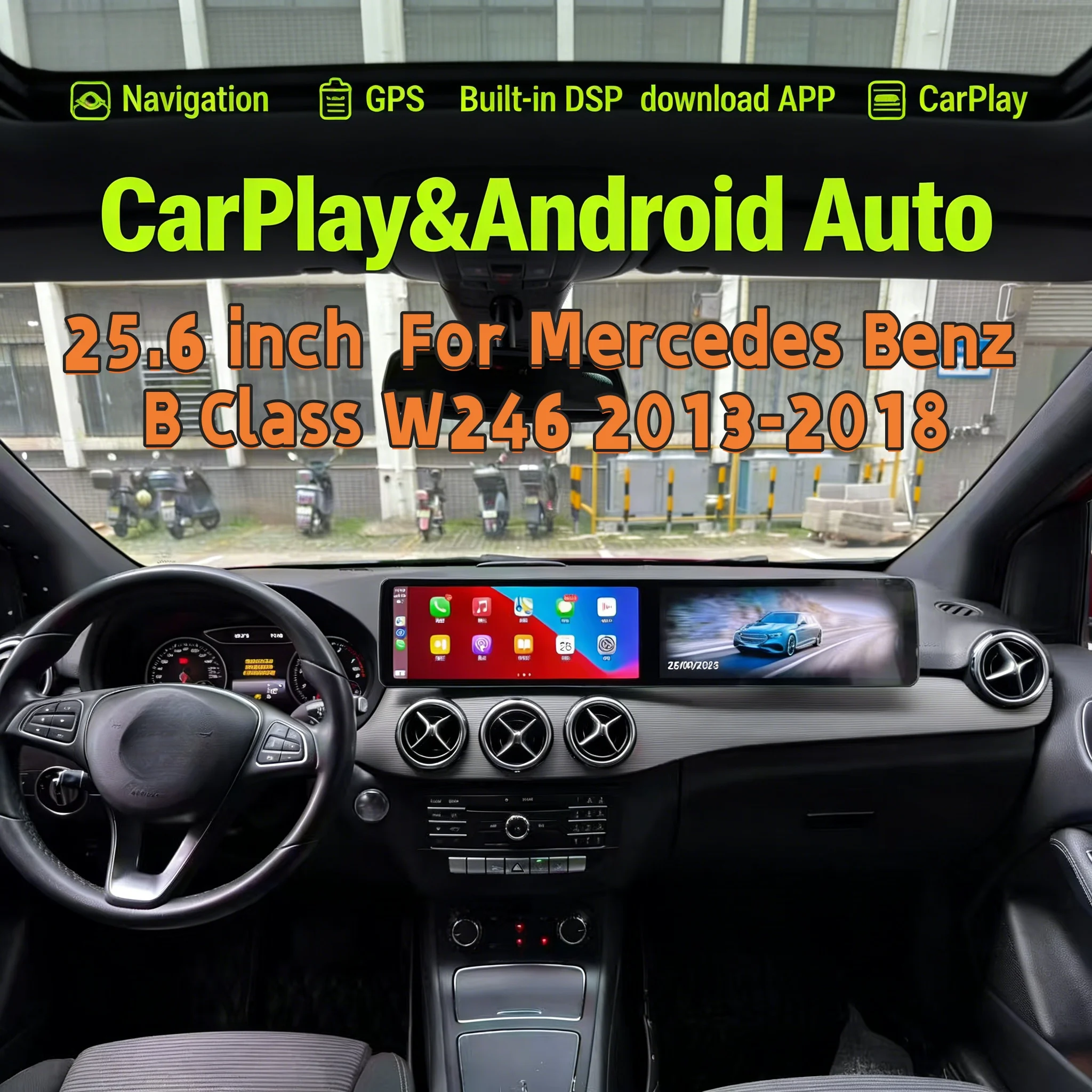 

Multimedia video Radio CarPlay Player BT 5.0 For Mercedes Benz C Class W205 GLC X253 2019-2023 Android 14 Navigation LHD RHD