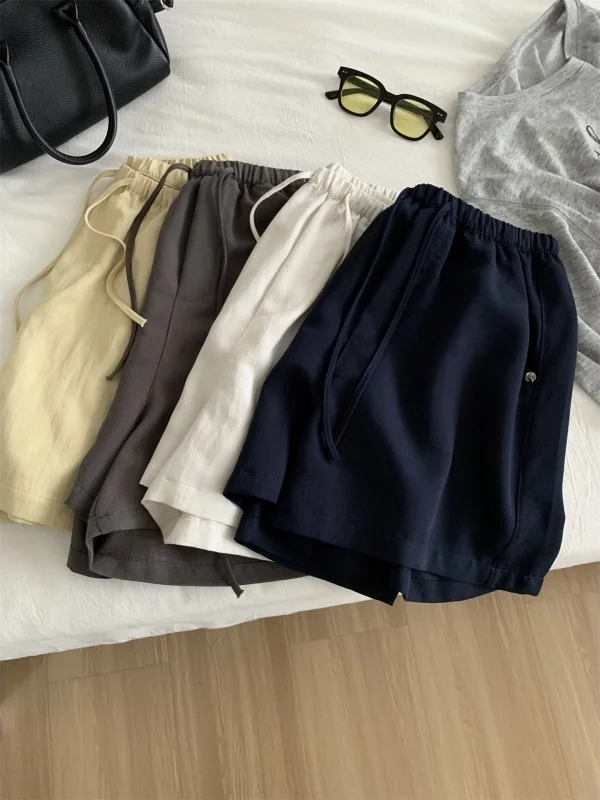 Casual Loose Women's Shorts A-Line Wide Leg Home Hot Pants Comfortable Lazy Slimming High Waist Summer Korean Style