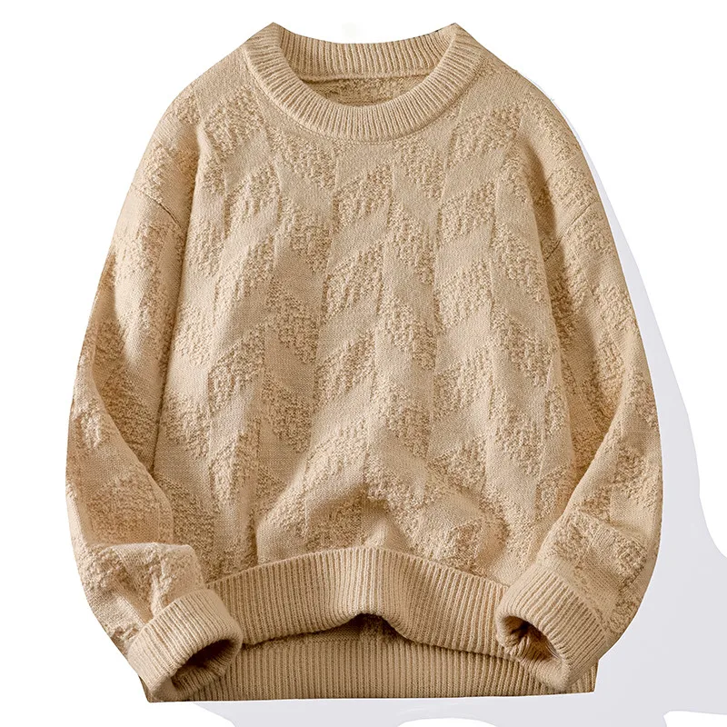 スリムフィット長袖スウェットシャツファッションメンズコートラウンドネックストリートウェアトップスカジュアルニットセータープルオーバートラックスーツジャケット