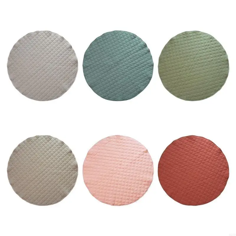 Q22D قابلة للغسل في الغسالة مقاس 45 بوصة وسادة أرضية كبيرة للأطفال للعب في صالة الألعاب الرياضية بطانية قابلة للغسل بلون سادة #4