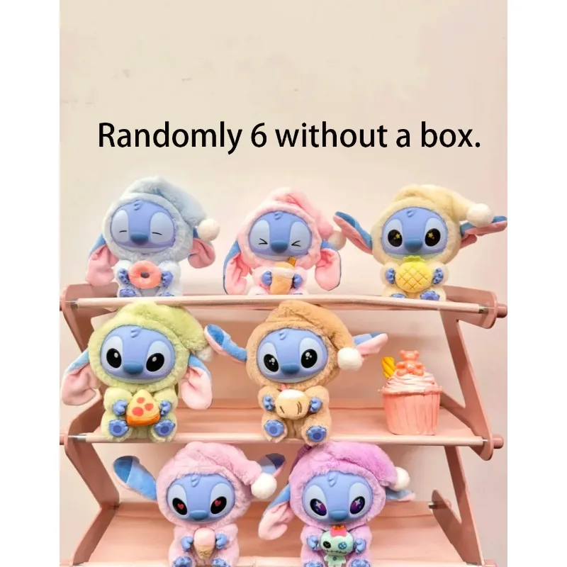 Disney stitch comer algo antes do sono caixa cega venda quente boneca de pelúcia pingente crianças favorito pingente presente no dia especial