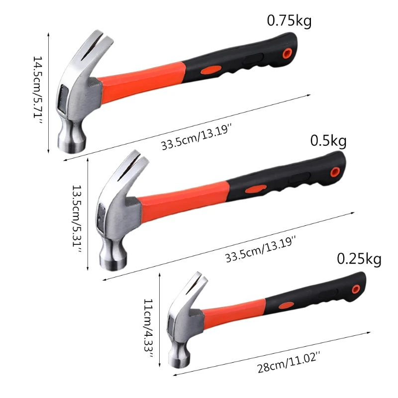 Multifunctional High-carbon Steel Claw Hammer for Daily and Professional Work Car Maintenance Pulling Nails