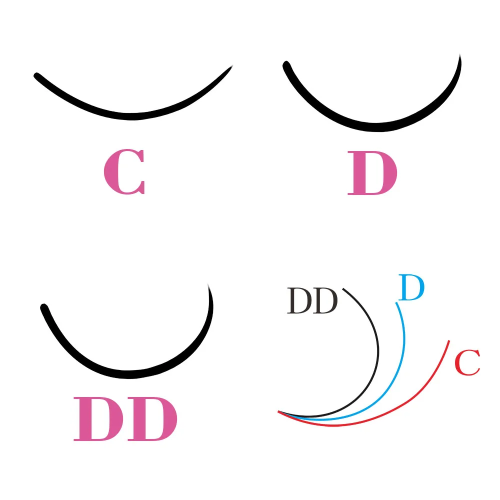 MUYD-Extension de cils individuels en vison en forme de V, queue d'aronde naturelle, cils en grappe 3D, maquillage professionnel, cils évasés