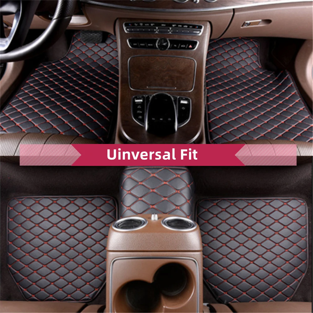 Universal Fit Flat Side 5PCS Car Front & Rear Floor Mat Liner For AUDI Q3 Q5 A1 A4 A7 SQ5 A6 S7 S8 A3 Q7 TT Q4 e-tron Q8 S1 Q5L